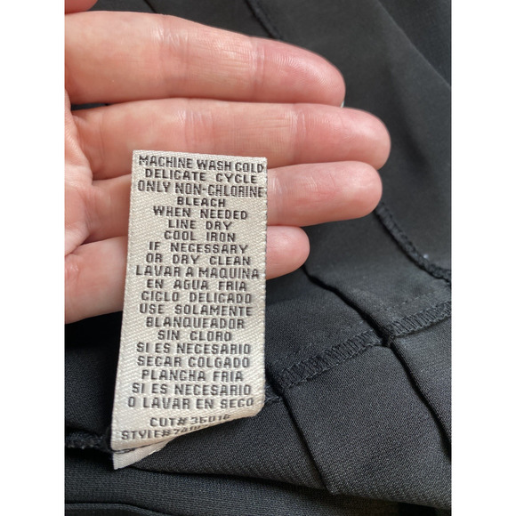 ECI Blouse Womens Size 10 Black Ruffle Halter Top Career Office Dinner Shirt - Picture 8 of 9